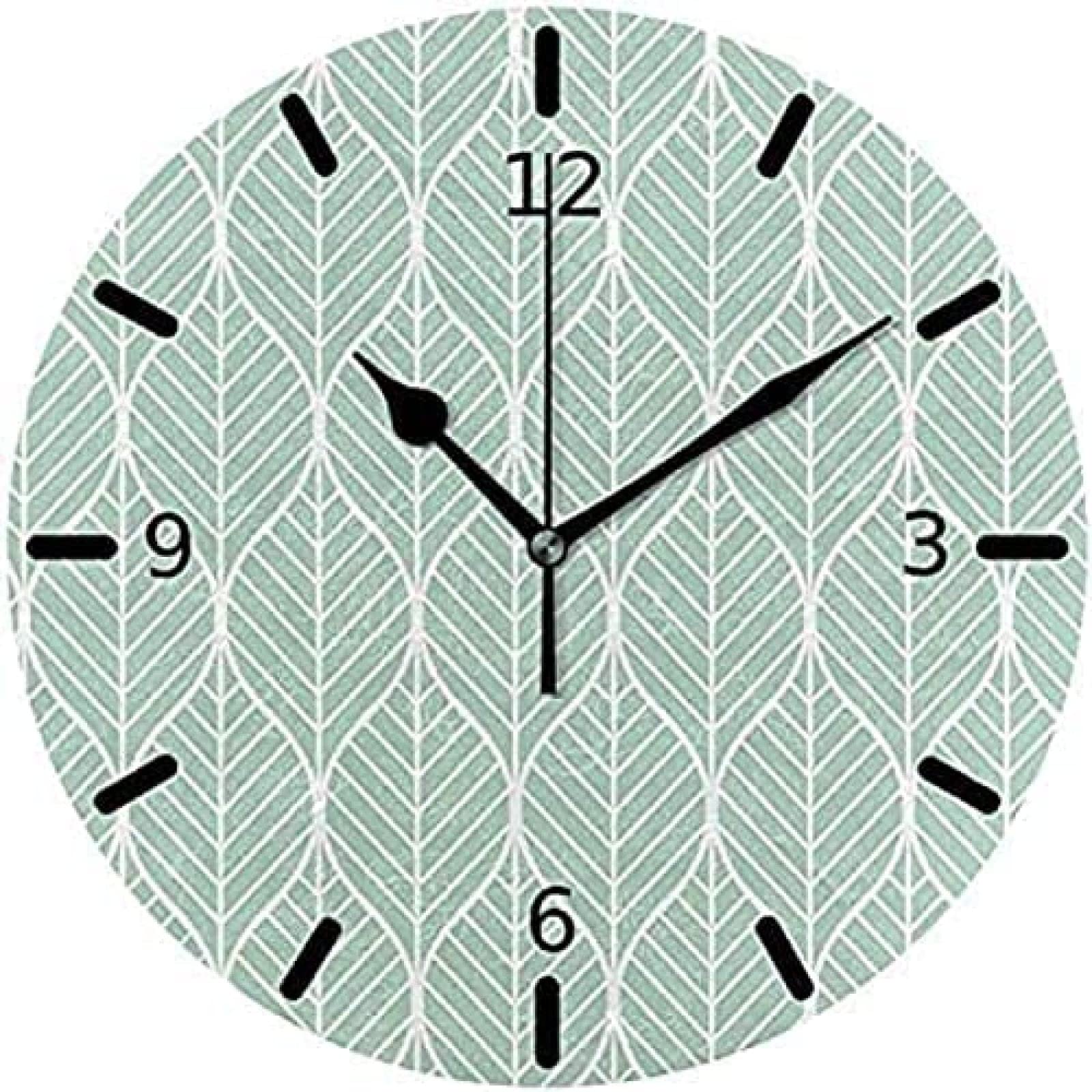 Wall Clock Tabletop Geometric Leaves Pvc Foam Board Creative For Office&Home