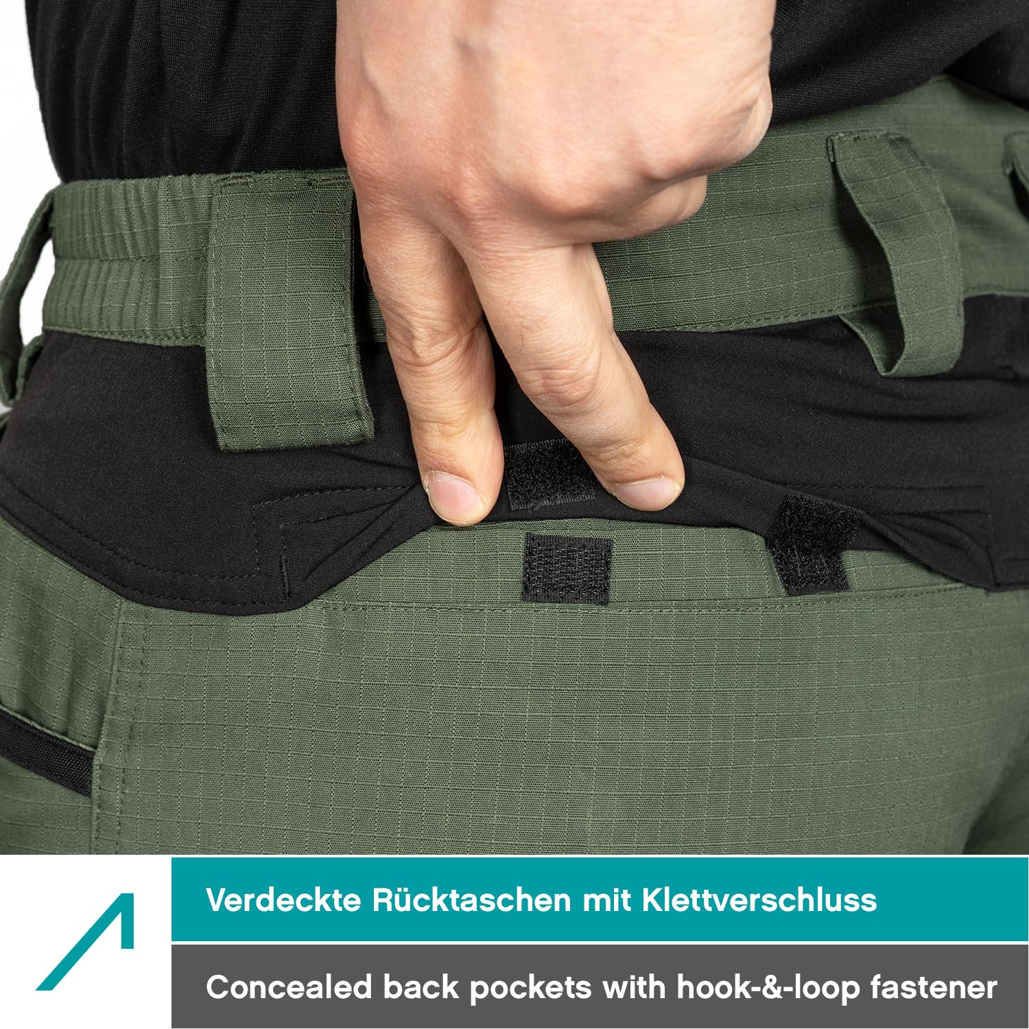 ACE Constructor plus Pantalones de trabajo cortos para hombre - Pantalones de trabajo para hombre con bolsillos cargo y cintura elástica para el verano