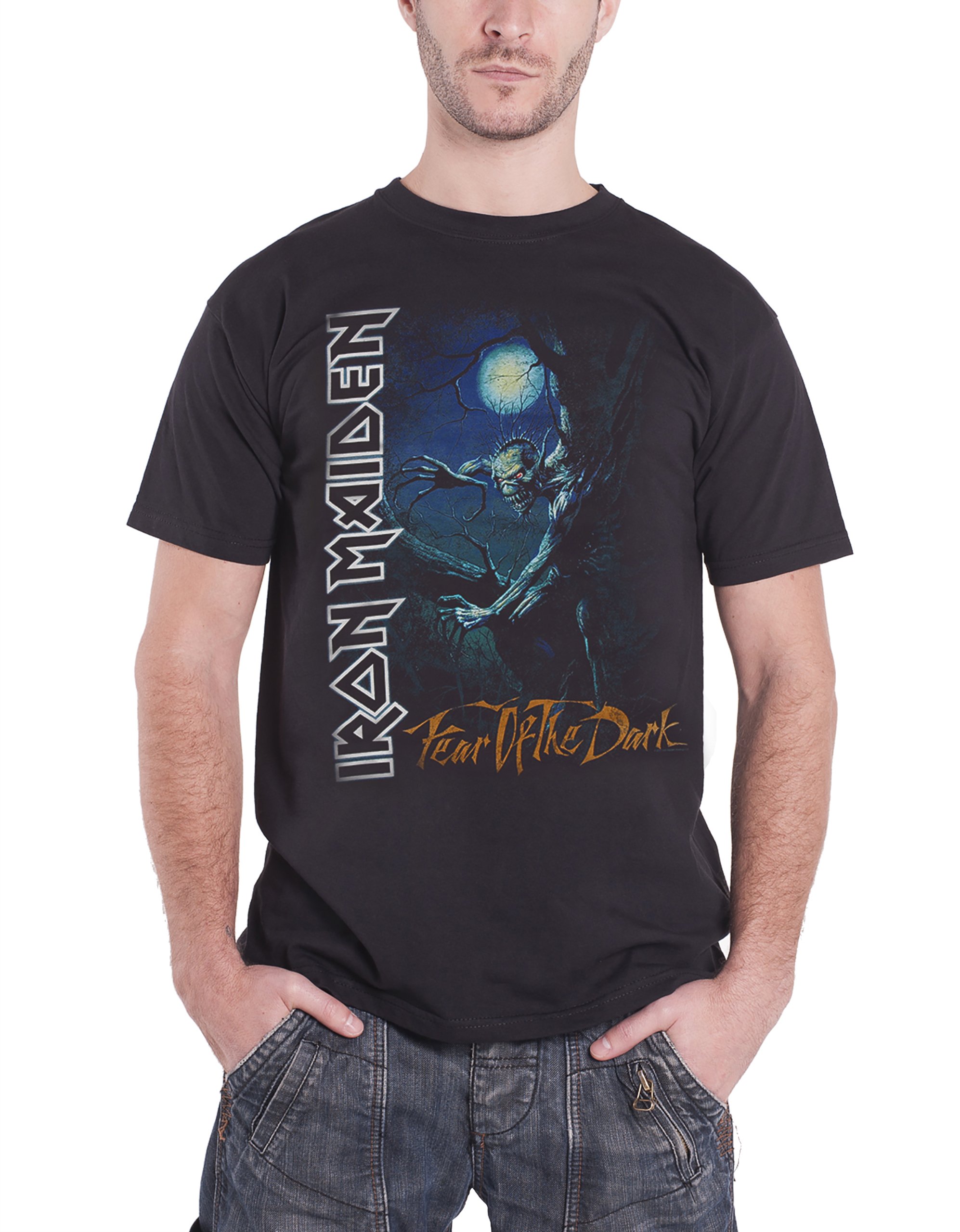 Rockoff Trade Men's Fear of the Dark Tree Sprite T Shirt, Black, L UK