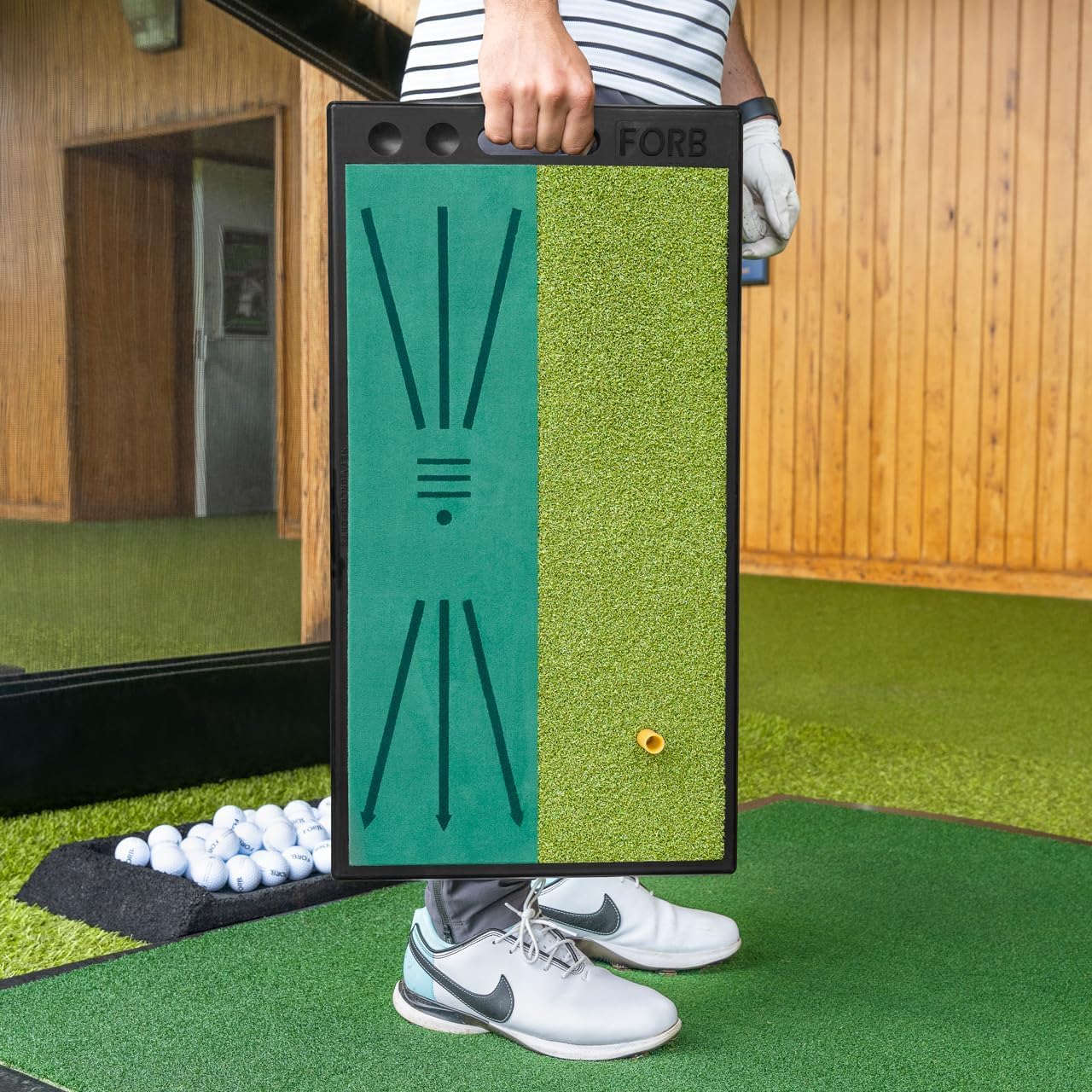 FORB Tappeto Allenamento Swing Golf - Con Launch Pad | Per Golfisti