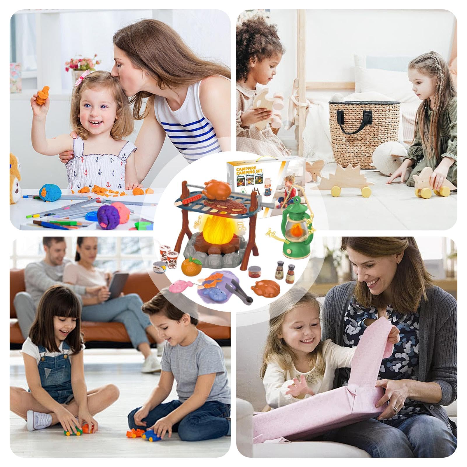 Fun Little Toys Set Kids Camping Set With Pop-Up Tent Pretend