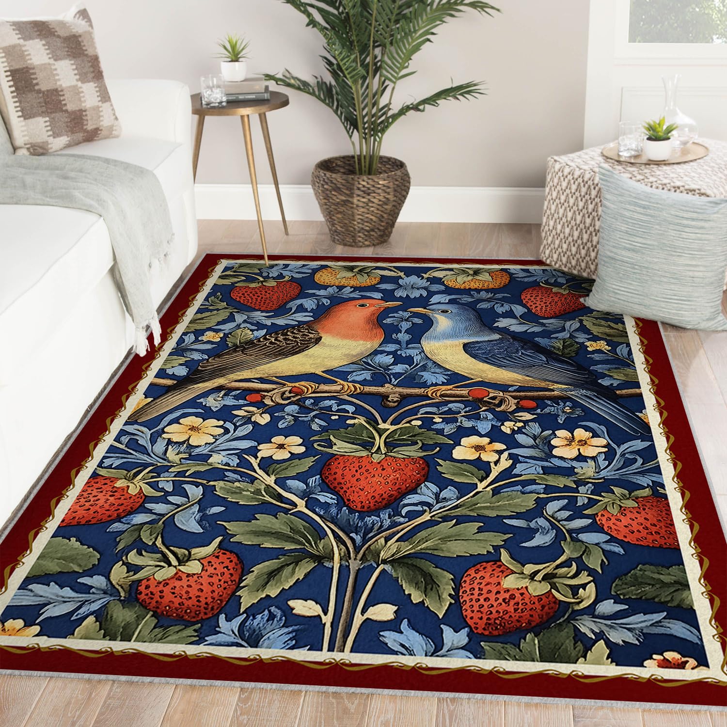 Tapis antidérapant 90x150cm style rétro pour sécuriser la salle de jeux