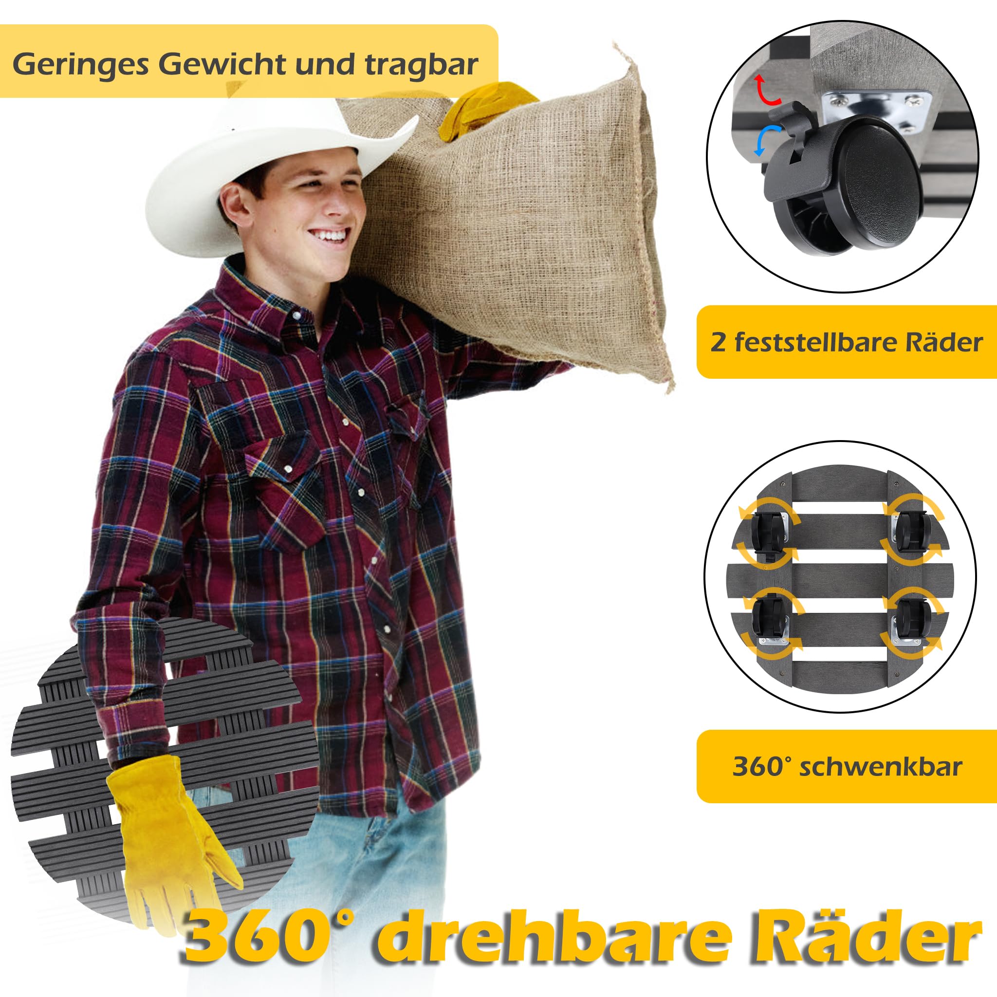 2 stuks plantenroller, bloemenroller, 30 cm, ronde rolplank, planten 2 stuks plantenroller, bloemenroller, 30 cm, ronde rolplank, planten