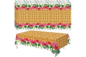 4 Pcs Hawaiian Luau Party Tablecloth