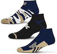 Vista 32 de For Bare Feet Paquete de 3 calcetines tobilleros unisex para adultos de la NCAA Camo Boom