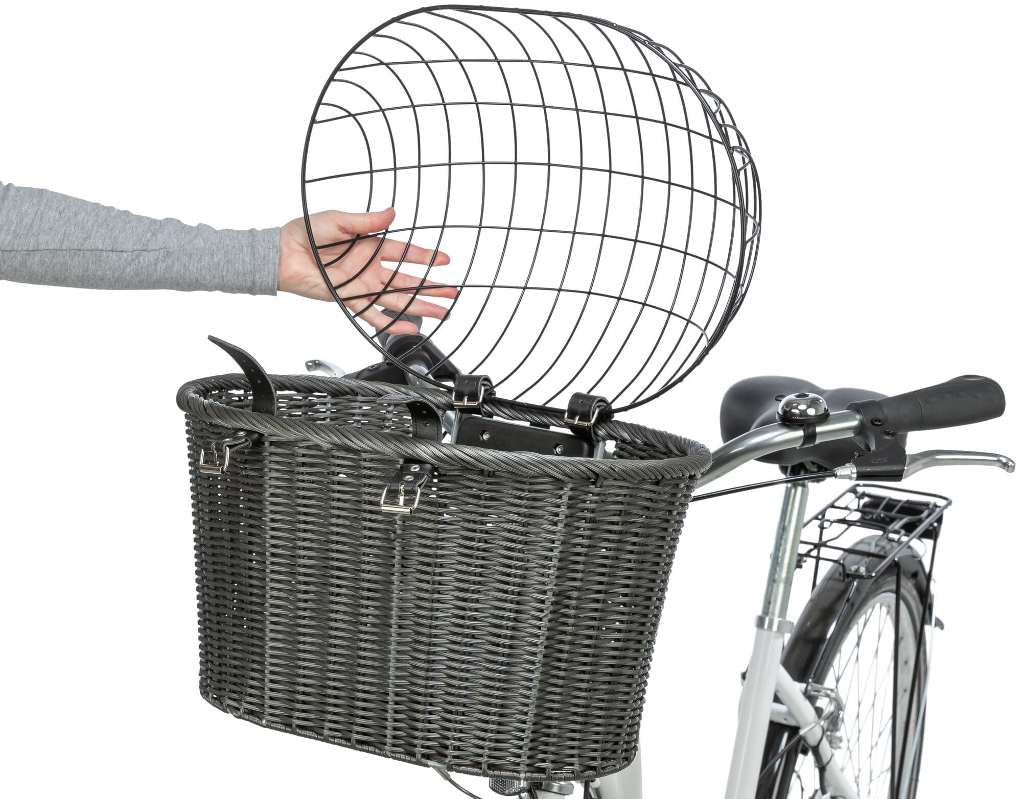 Trixie Cestino anteriore per bicicletta, 44 x 34 x 41 cm, Antracite, 2,04 kg
