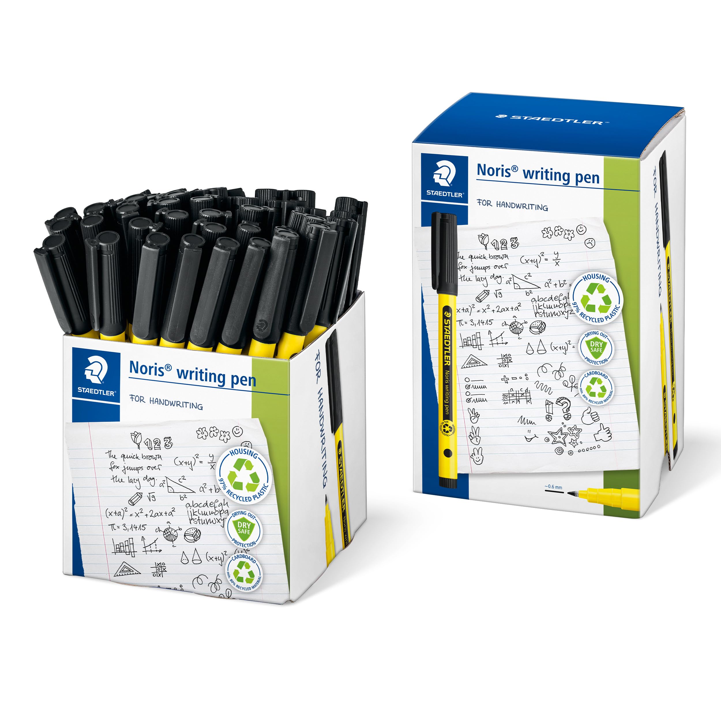 STAEDTLER307-9 CT50 Noris Handwriting Pen - Black (Tub of 50)