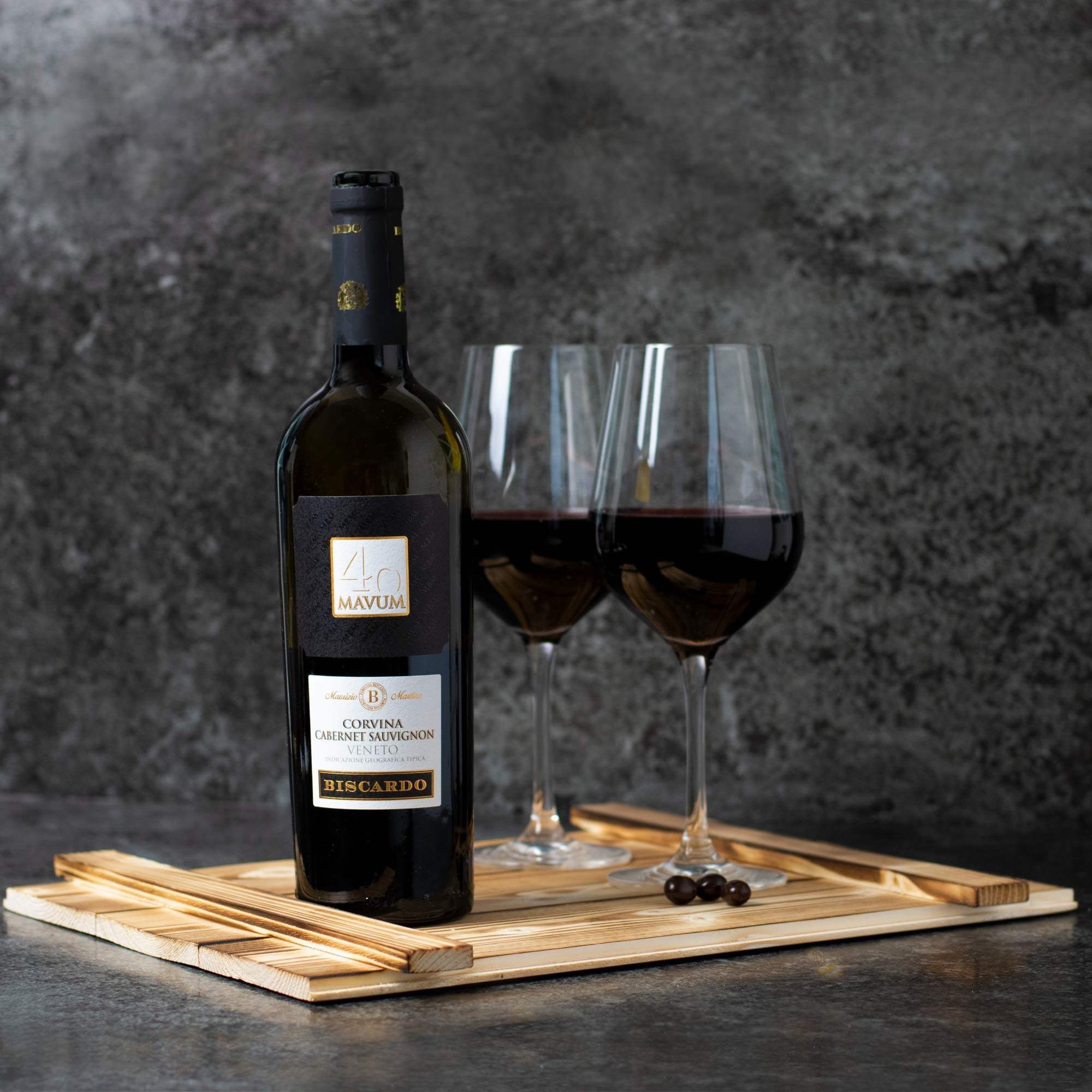 Geschenkset Mailand | Geschenkkorb gefüllt mit Rotwein & Lindt Pralinen | Wein und Schokolade Präsentkorb für Frauen & Männer zu Geburtstag, Dankeschön, Muttertag