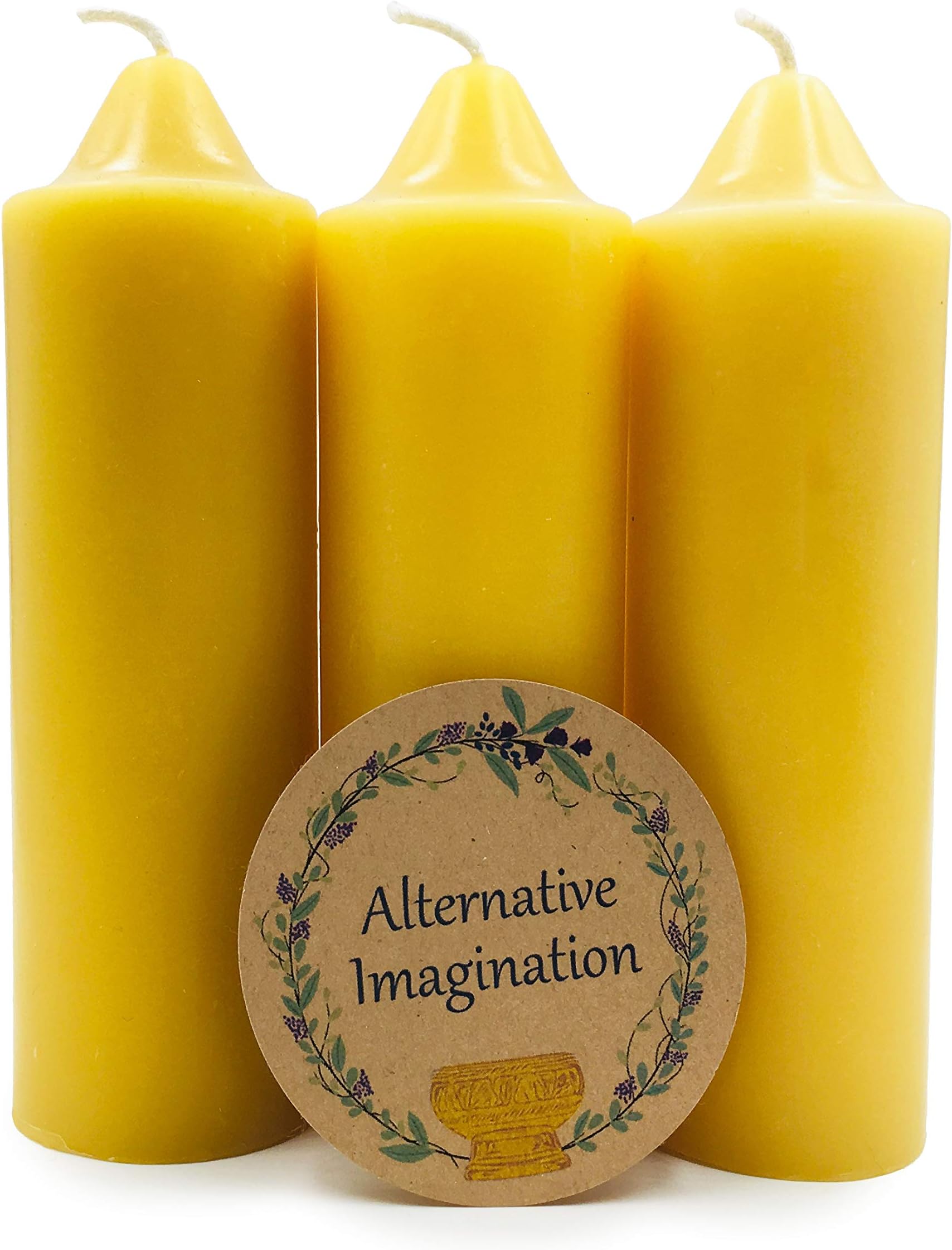 3 Pack Emergency Candles Made from Pure Beeswax. Slow Burn time for Hurricanes, Power outages, and More.
