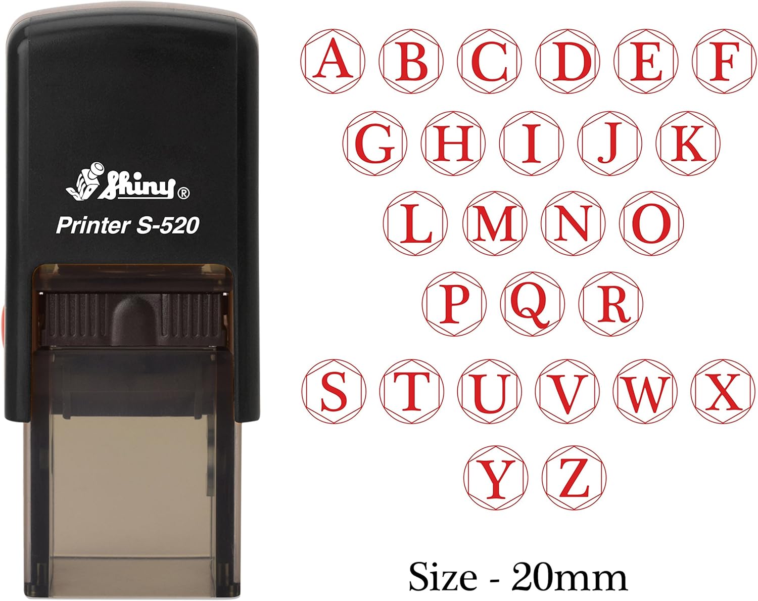 Alphabet Print Plastic Stamp Clear Print Paper Commercial Use Shiny SelfInking