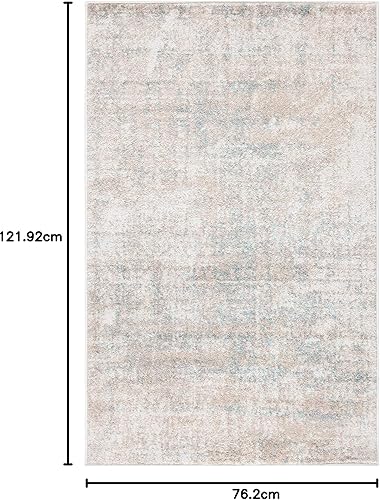 Miniatura 171 de SAFAVIEH Adirondack Collection Tapete de área XL, 12 x 15 pies, color crema y dorado, diseño abstracto moderno, no desprende pelusa y de fácil