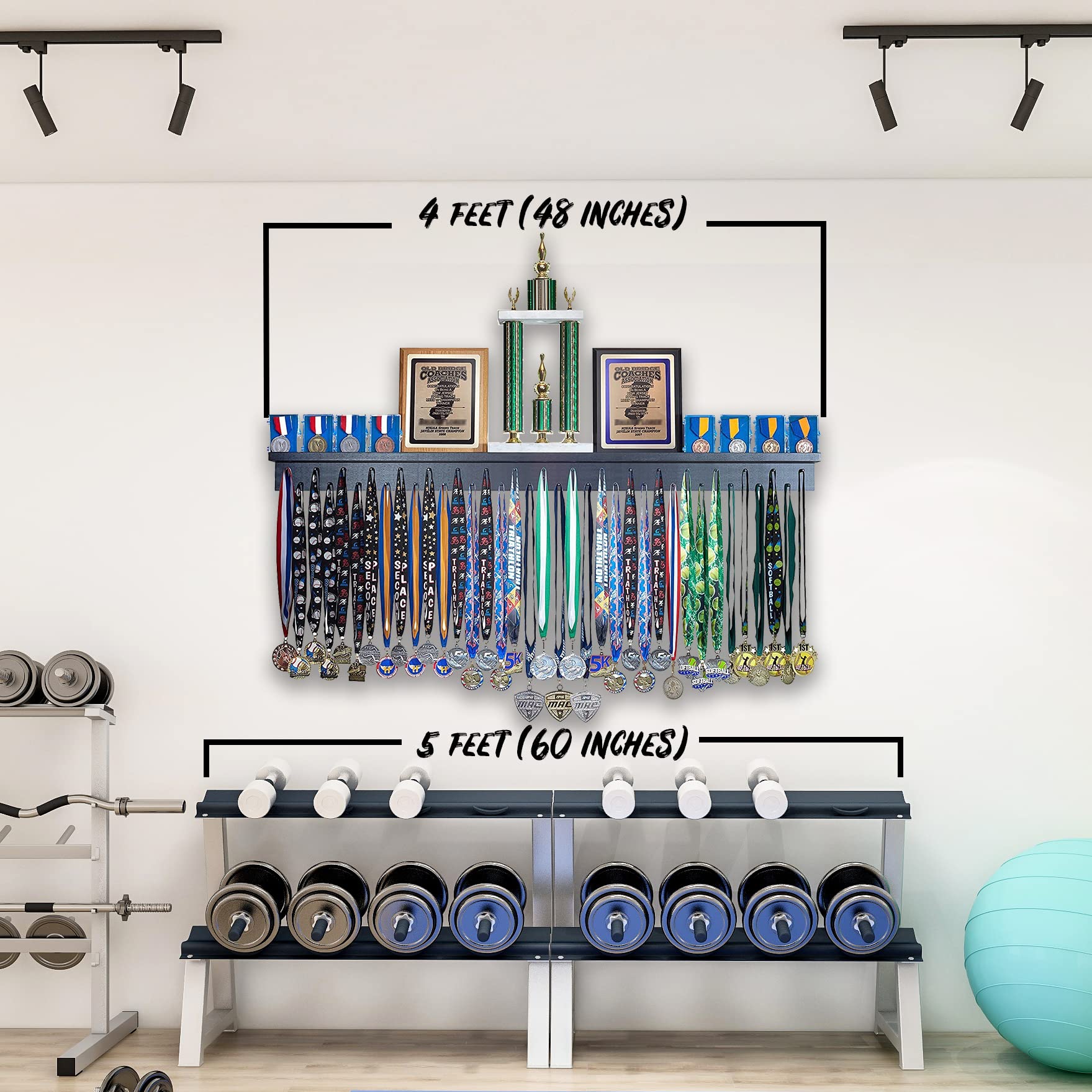 Snapklik.com : 46.5- Medal Awards Rack- The Largest Trophy Shelf And ...