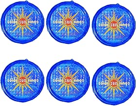 Solar Sun Rings UV Resistant Above Ground Inground Swimming Pool Hot Tub Spa Heating Accessory Circular Heater Solar Cover, SSRA, Sunburst (6 Pack)