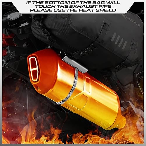 Miniatura 5 de Rhinowalk Bolsas de sillín de motocicleta, alforjas de motocicleta impermeables, bolsa de hombro 48L (24L*2), para la mayoría de los bastidores de
