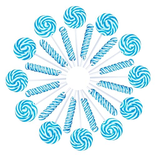 Miniatura 6 de Piruletas rosadas con forma de remolino y retorcido, 24 ventosas envueltas individualmente