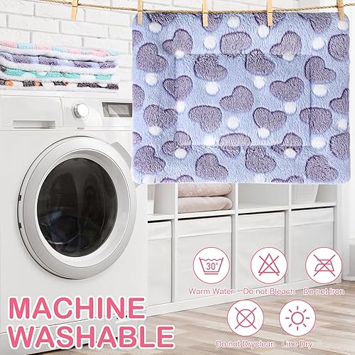 Miniatura 7 de Tuanse Paquete de 4 alfombrillas de cama de conejillo de indias, almohadilla de invierno para interiores cálidos de animales pequeños, colchoneta de