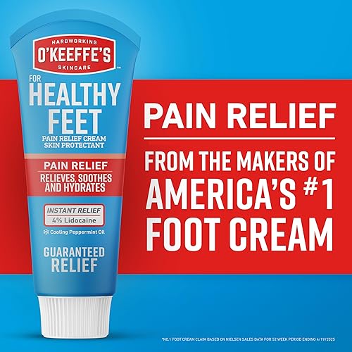 Miniatura 3 de O'Keeffe's Crema protectora para la piel para aliviar el dolor de pies saludables; tubo de 3 onzas (paquete de 1); crema para aliviar el dolor de