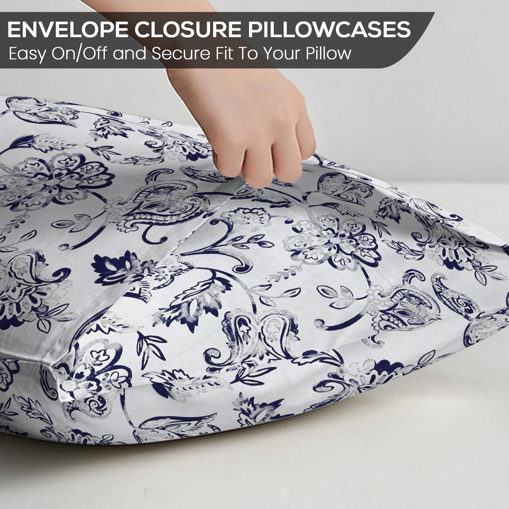 EverSoft Bedding 3Pcs Set 100% Egyptian Cotton Single Printed Duvet Cover with 1x Fitted Sheet - Image 3