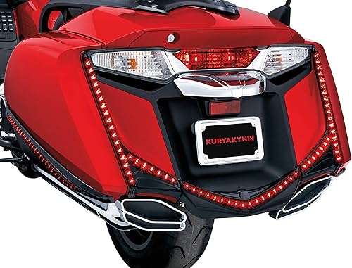 Miniatura 7 de Kuryakyn 3248 Accesorio de iluminación de motocicleta: Luz LED de freno con punta de guardabarros trasera con lente roja para motocicletas Honda