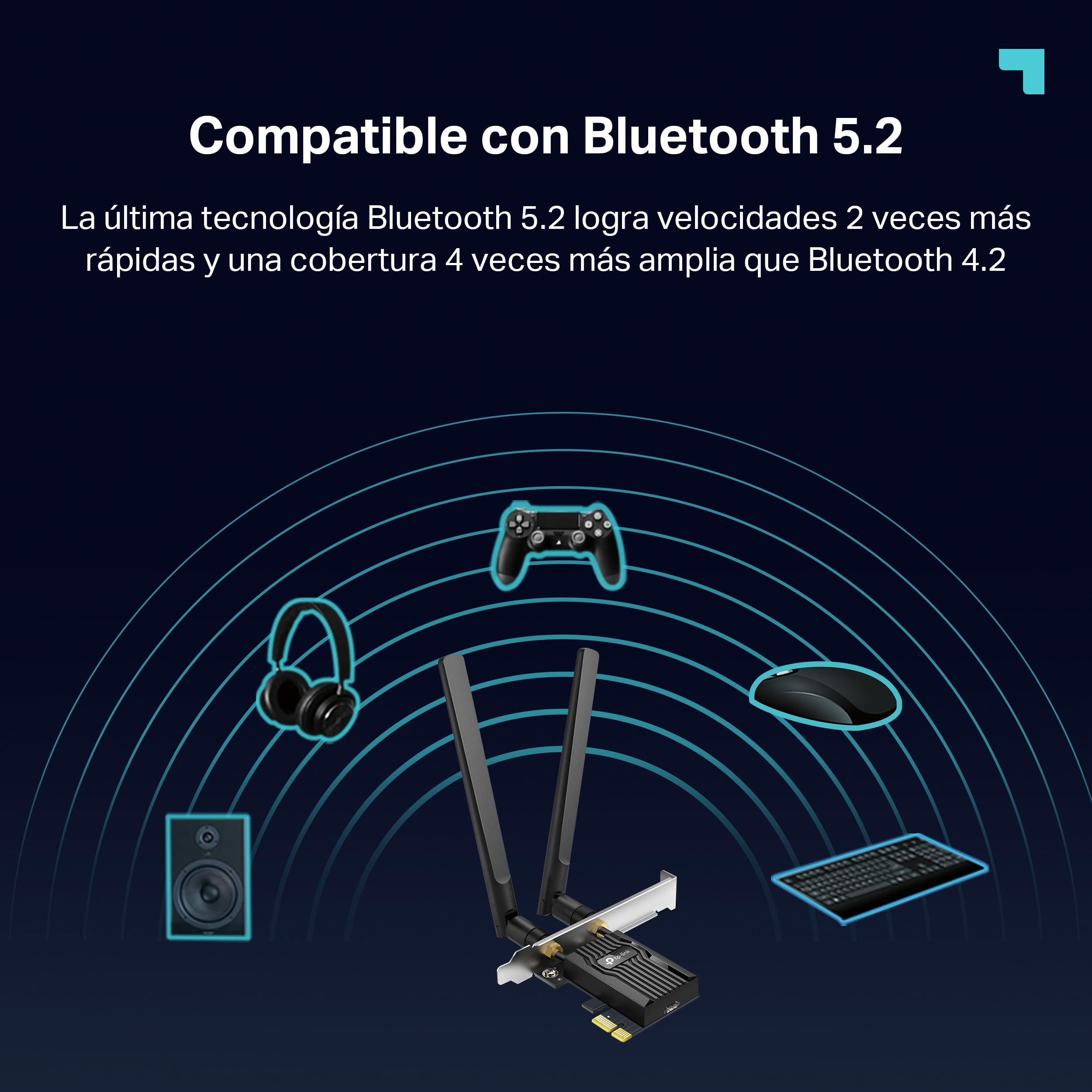 TP-Link Archer TX20E - Tarjeta Wi-Fi PCI Express Adaptador Wi-Fi 6 (AX1800) con Bluetooth 5.2, Compatible con Windows 11/10