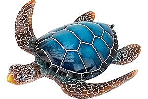 Design Toscano Large Blue Ceramic Sea Turtle Ocean Decor