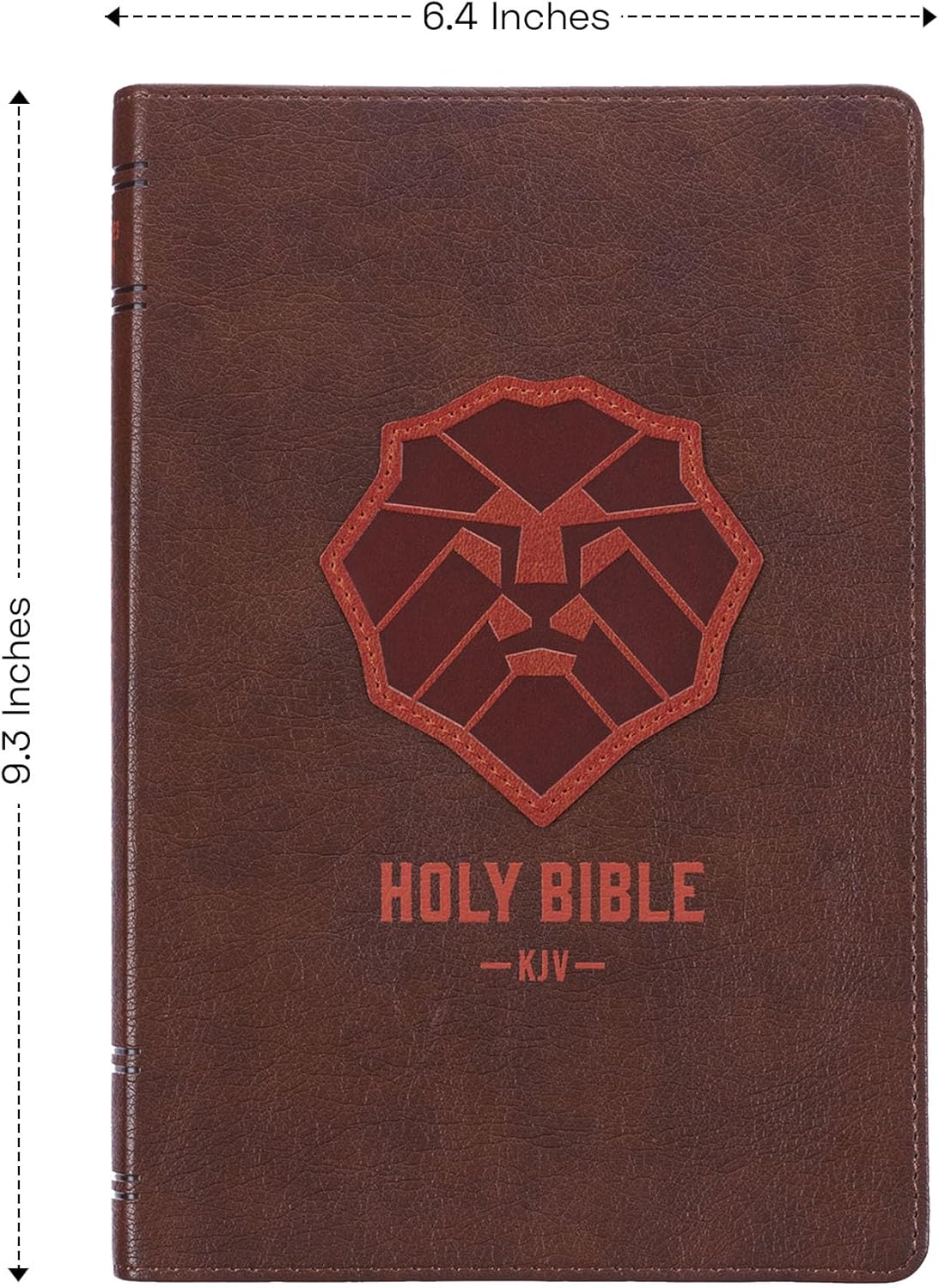Personalized KJV Kids First Holy Bible Large Print Indexed Faux Leather Bible for Church, School, or Study | Custom Name with Lion Design on Cover | Ideal for Religious Celebrations | Brown