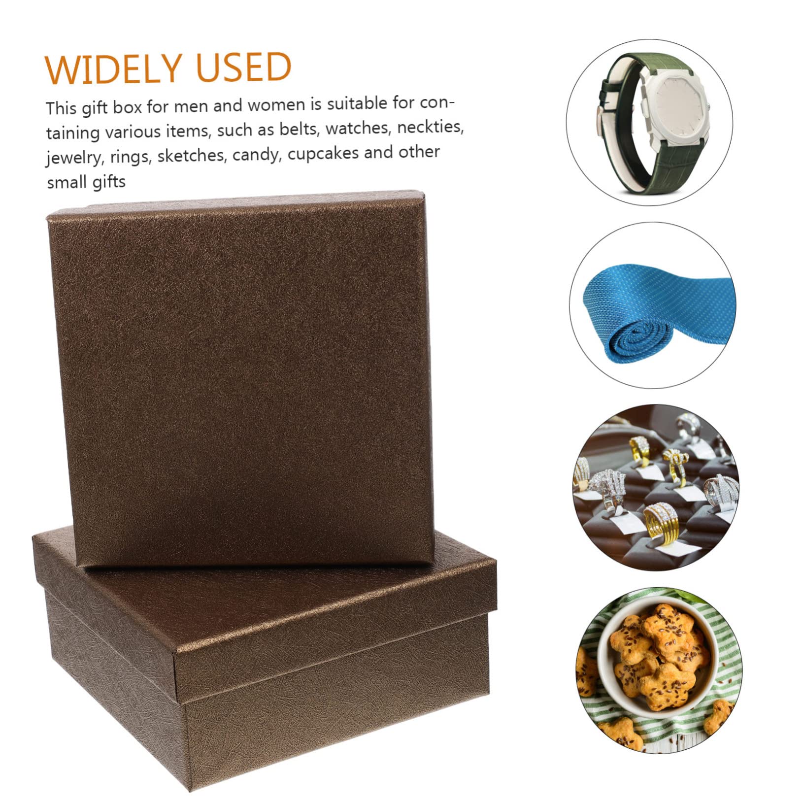 Quadratische Geschenkboxen 10 Stück aus Papier in Kaffee