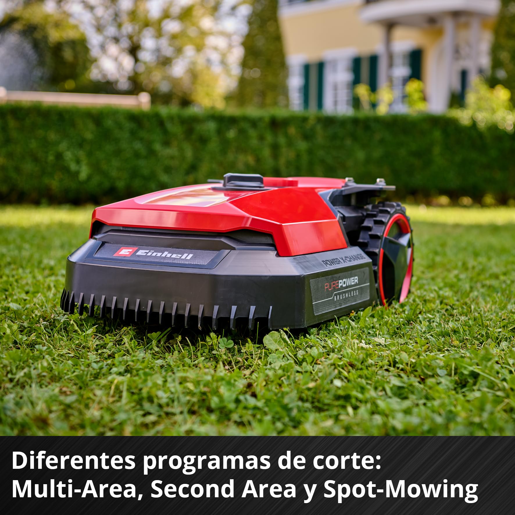 Einhell Robot cortacésped FREELEXO 500 Power X-Change (18 V, Control por aplicación, IPX5, actualizaciones por Aire vía WiFi, Incl. Equipo de instalación para 500 m² + batería de 2,5 Ah)