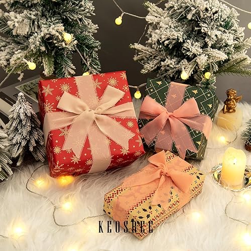 Miniatura 4 de 9 rollos de cinta de gasa multicolor hecha a mano, 1.5 pulgadas x 21 yardas, cintas de seda con flecos deshilachados (9 rollos de 2.3 yardas) para