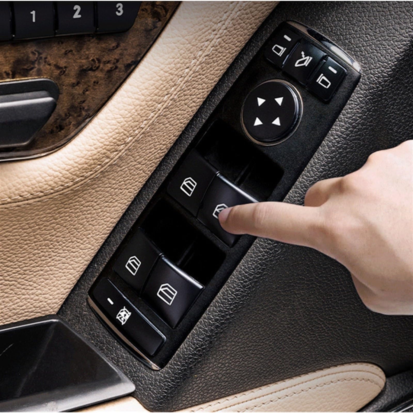 Autocollant de réparation de bouton de commutation de fenêtre de verrouillage de voiture, autocollants LDecals de porte A/C pour Mercedes Benz GLK350 C E classe CLS C218 W172 W204