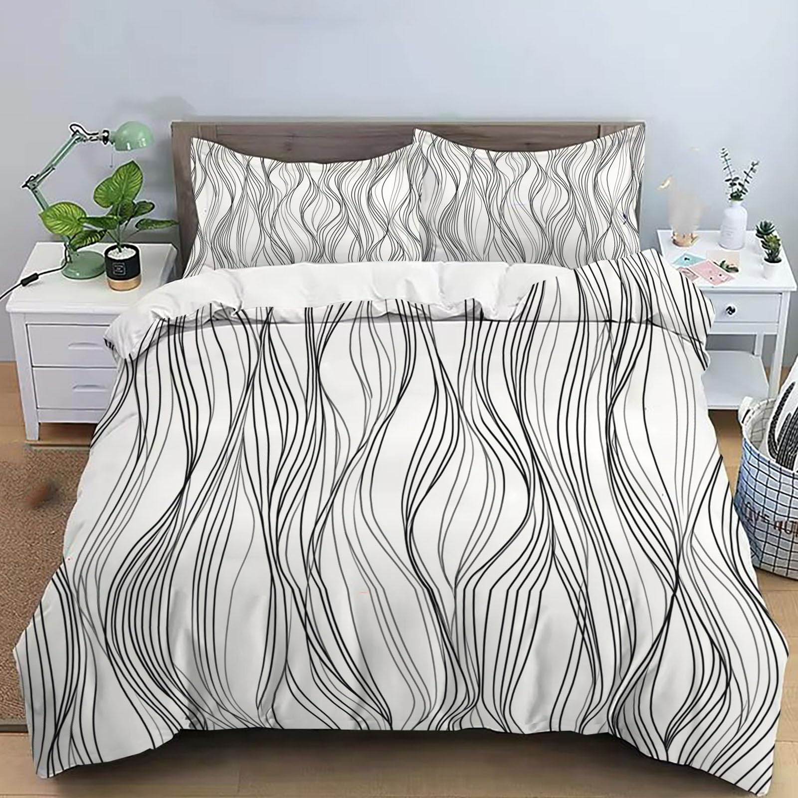 Housse de couette en microfibre thermorégulatrice avec fermeture éclair 220x240