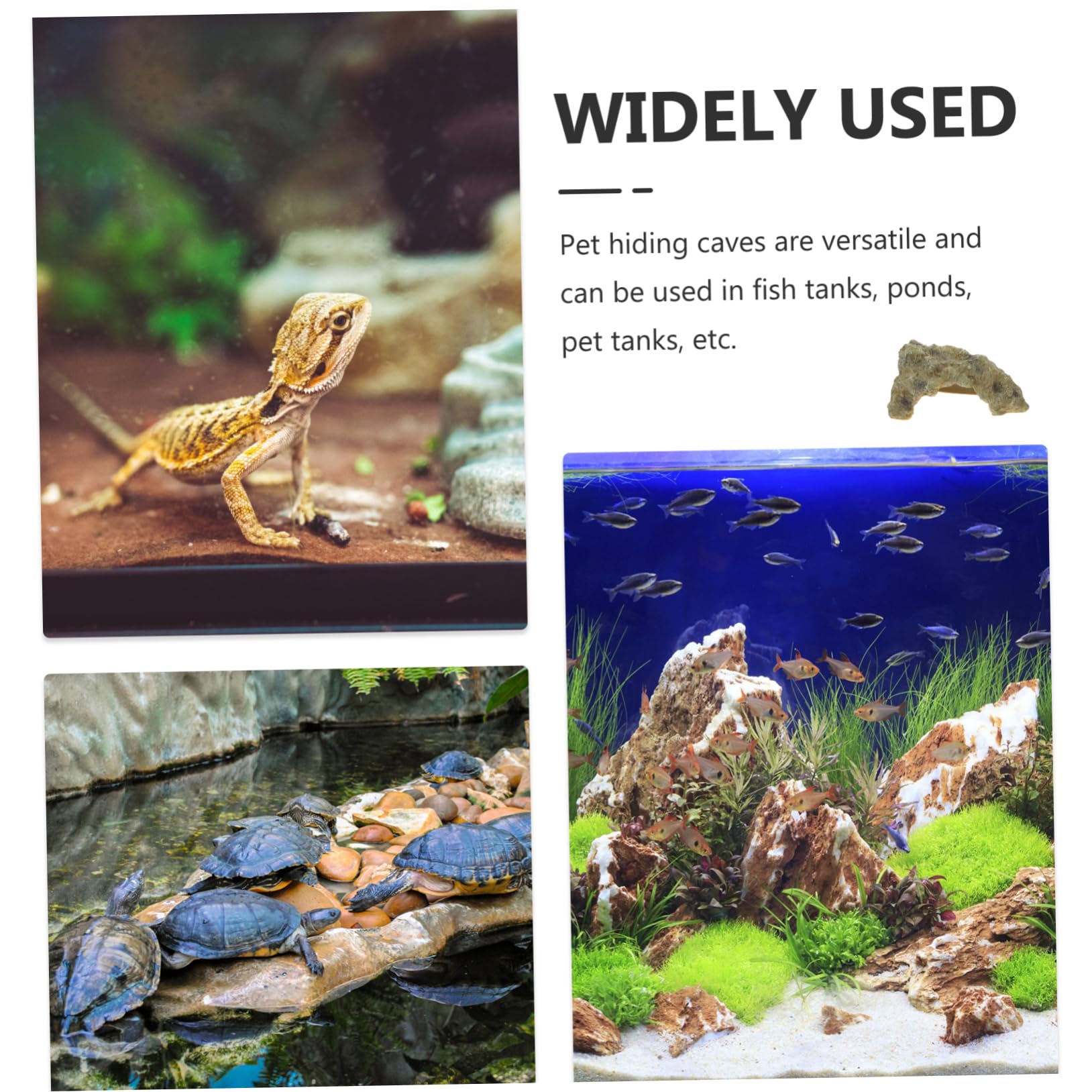 POPETPOP Terrario Decorativo para Reptiles Refugio para Tortugas Cueva para Lagartos y Escondite para Animales Accesorio De Hábitat Natural para Decorar Acuarios y Terrarios
