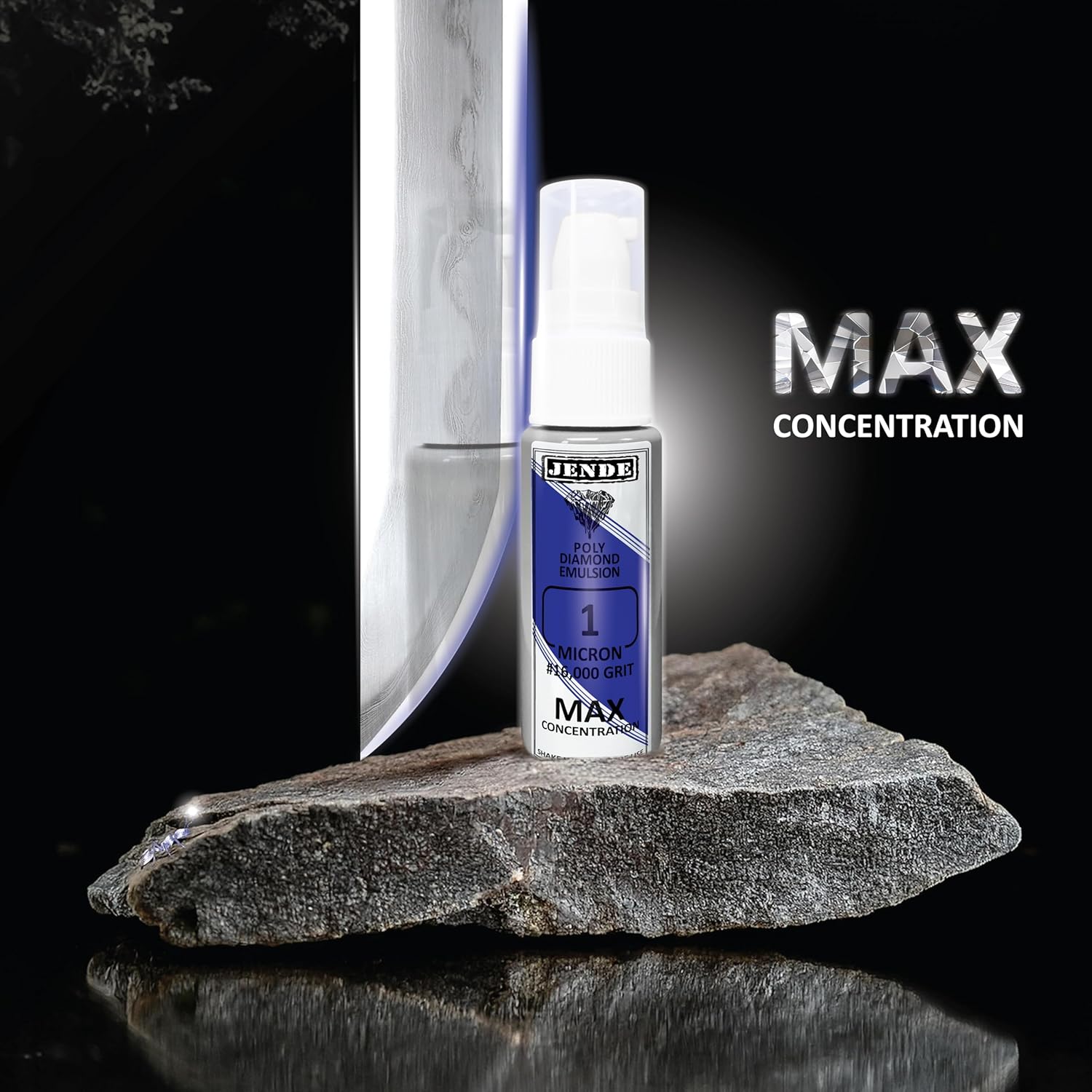 Jende 1 Micron Max Concentration Poly Diamond Stropping Emulsion 20ml - Higher Diamond Carat level