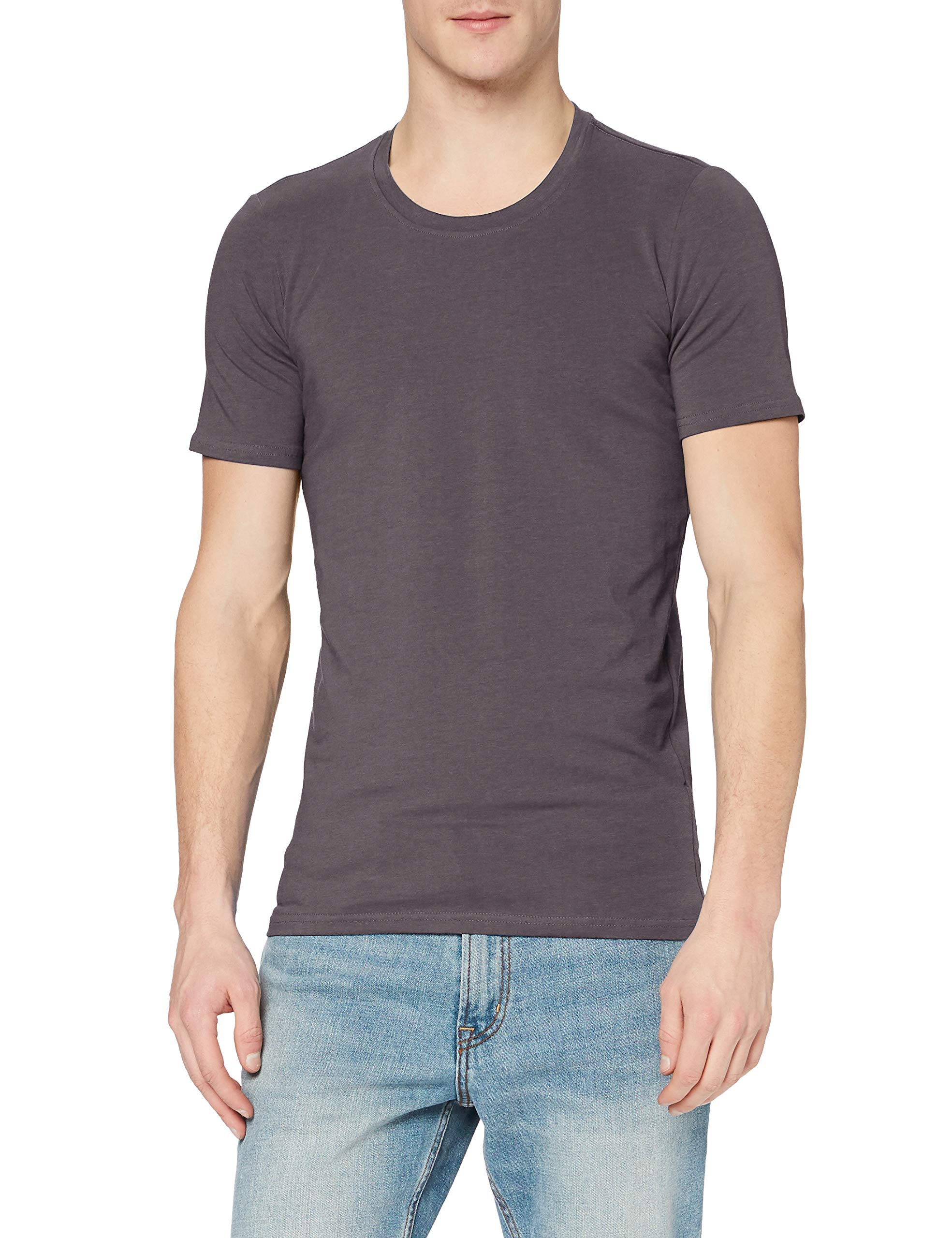 Stedman Men's Slate Grey Apparel Clive Crew Neck/St9600 Premium Slim Fit Classic Short Sleeve T-Shirt, X-Large