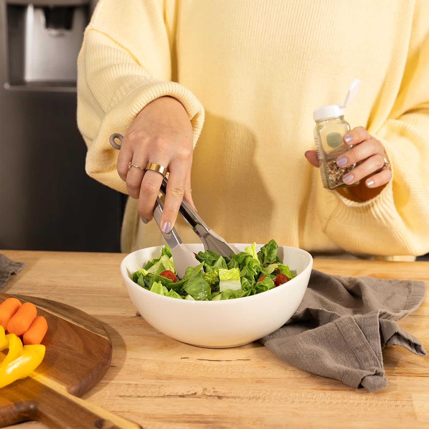 Home Beets White Ceramic Serving Bowls for Entertaining, 10-18-28-42 Ounce, Microwave, Oven & Dishwasher Safe, Large Serving Dishes, Prep Salad Bowls for Pasta, Parties, Catering, Set of 4 image 5 of 7 B0DNRC64MN