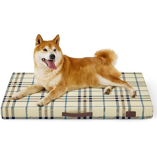 Bedsure Large Dog Bed for Crate - Orthopedic Waterproof Puppy Beds with Removable Washable Cover, Egg Crate Foam Pet Mat, Suitable for Pet Up to 50 lbs