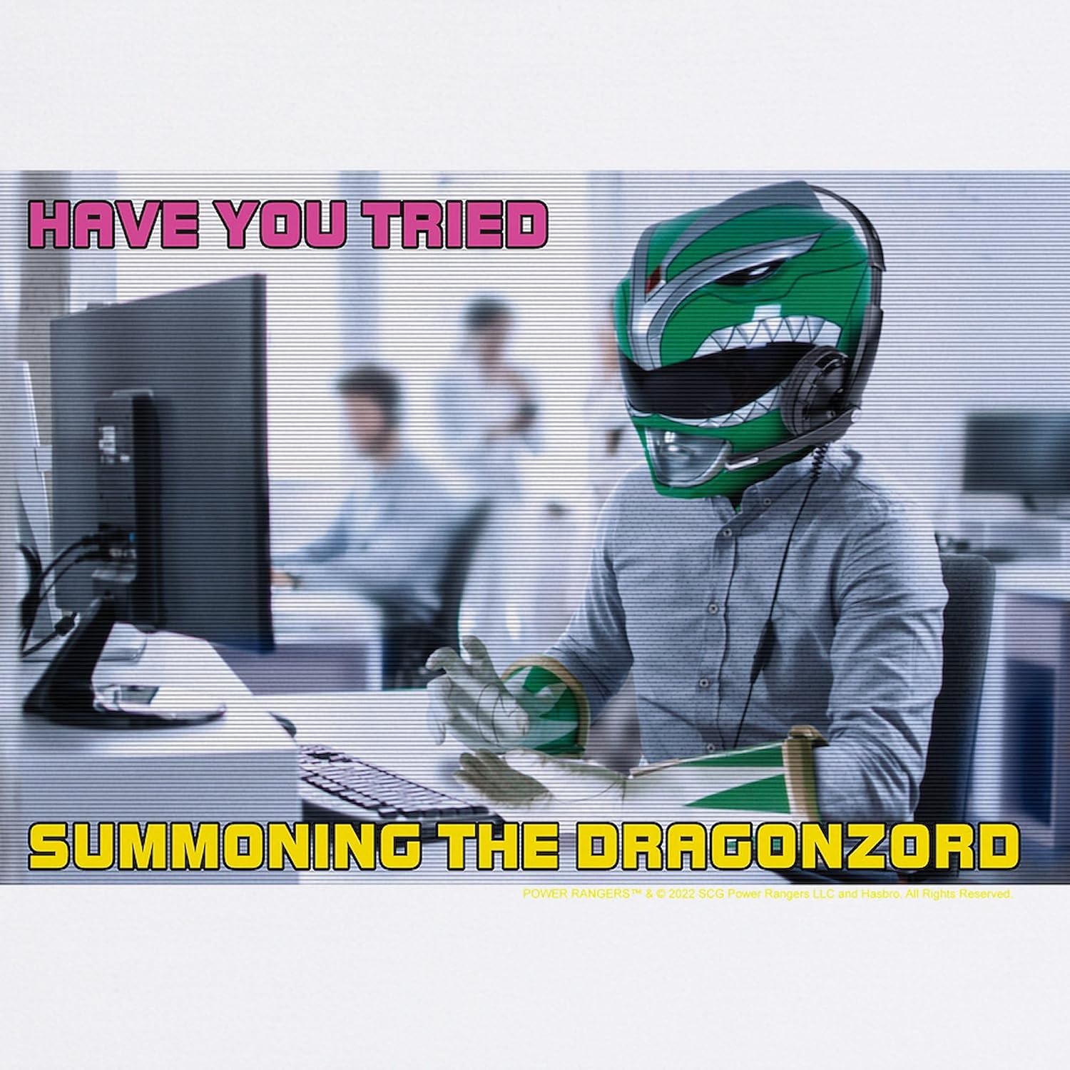 CafePress Power Rangers Summoning The Dragonzord Non-Slip Rubber Gaming Mousepad
