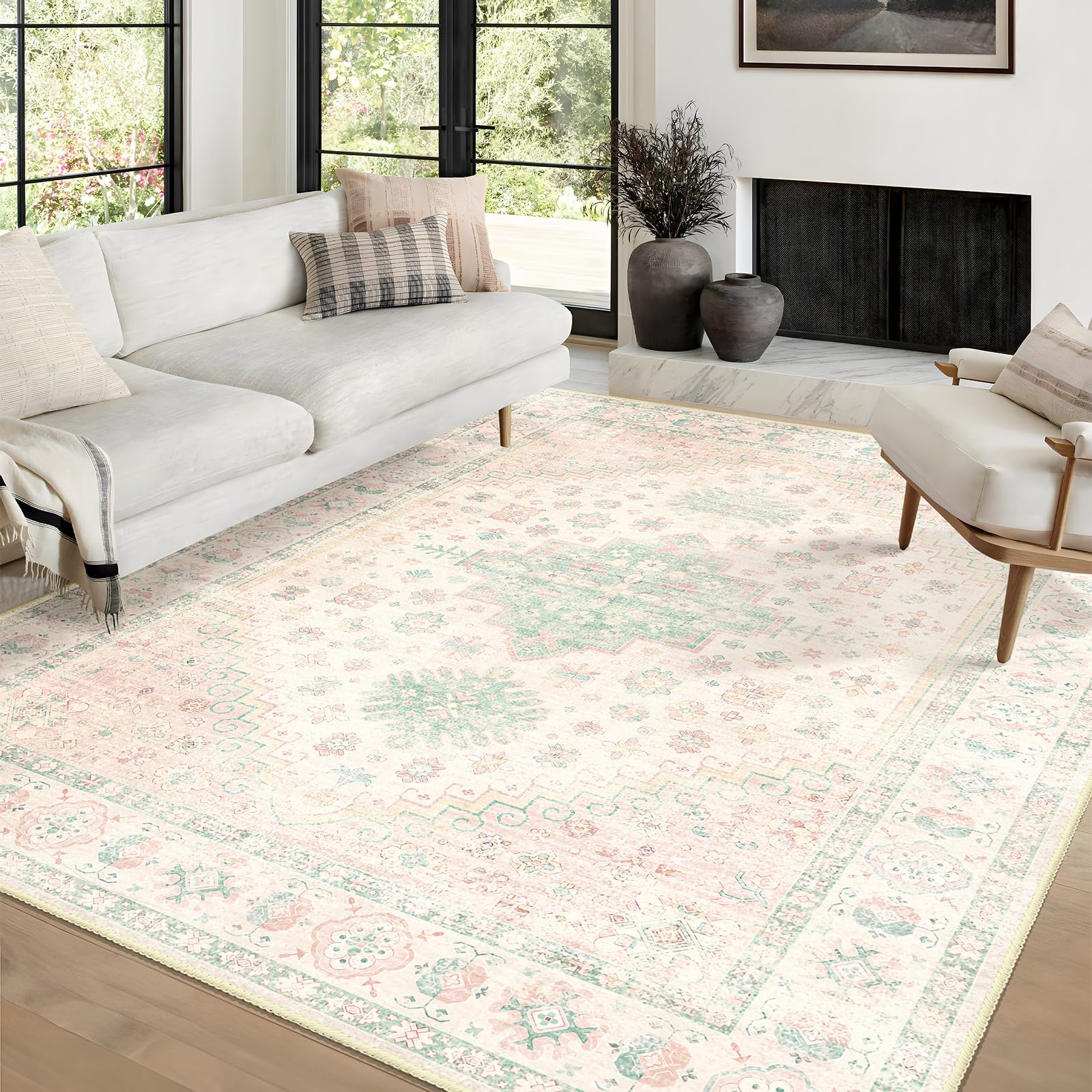 Amazon.com: MUJOO 6x9 Area Rugs Washable,Boho Rugs for Living Room