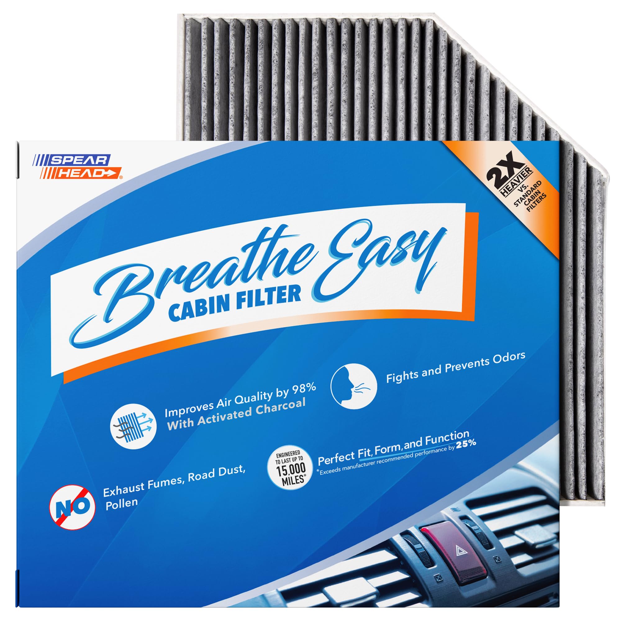 Spearhead Odor Defense Breathe Easy AC &amp; Heater Cabin Air Filter (BE-179)