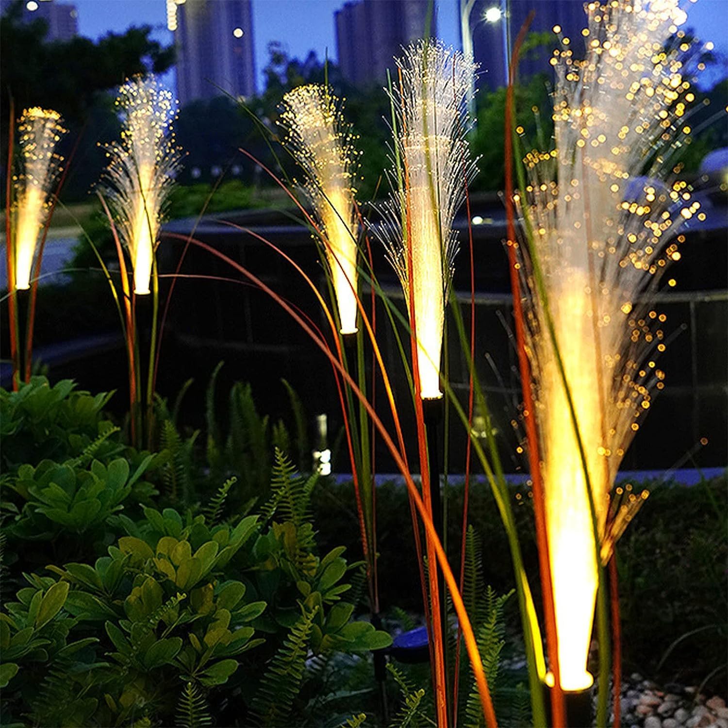 Solar Reed Fiber Optic Light | Bulrush Shaped LED Waterproof Outdoor Garden Landscape Lights | Solar Flower Lights for Courtyard Pathway, Flowerbed Patio, Lawn Décor (2)-image-25