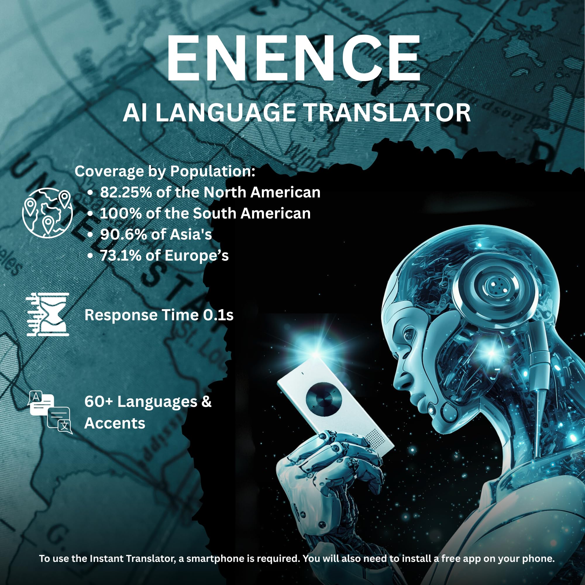 Amazon.co.jp: Enence PRO言語翻訳デバイス、リアルタイム音声翻訳