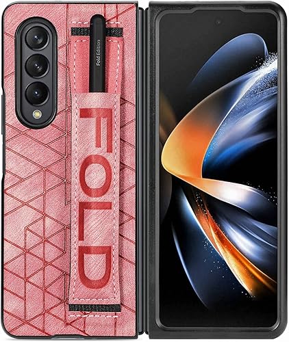 Funda para Galaxy Z Fold 4, lujo a prueba de golpes Premium PU+PC, ligera, delgada, protectora resistente a los arañazos con soporte para S Pen Funda para Galaxy Z Fold 4, lujo a prueba de golpes Premium PU+PC, ligera, delgada, protectora resistente a los arañazos con soporte para S Pen