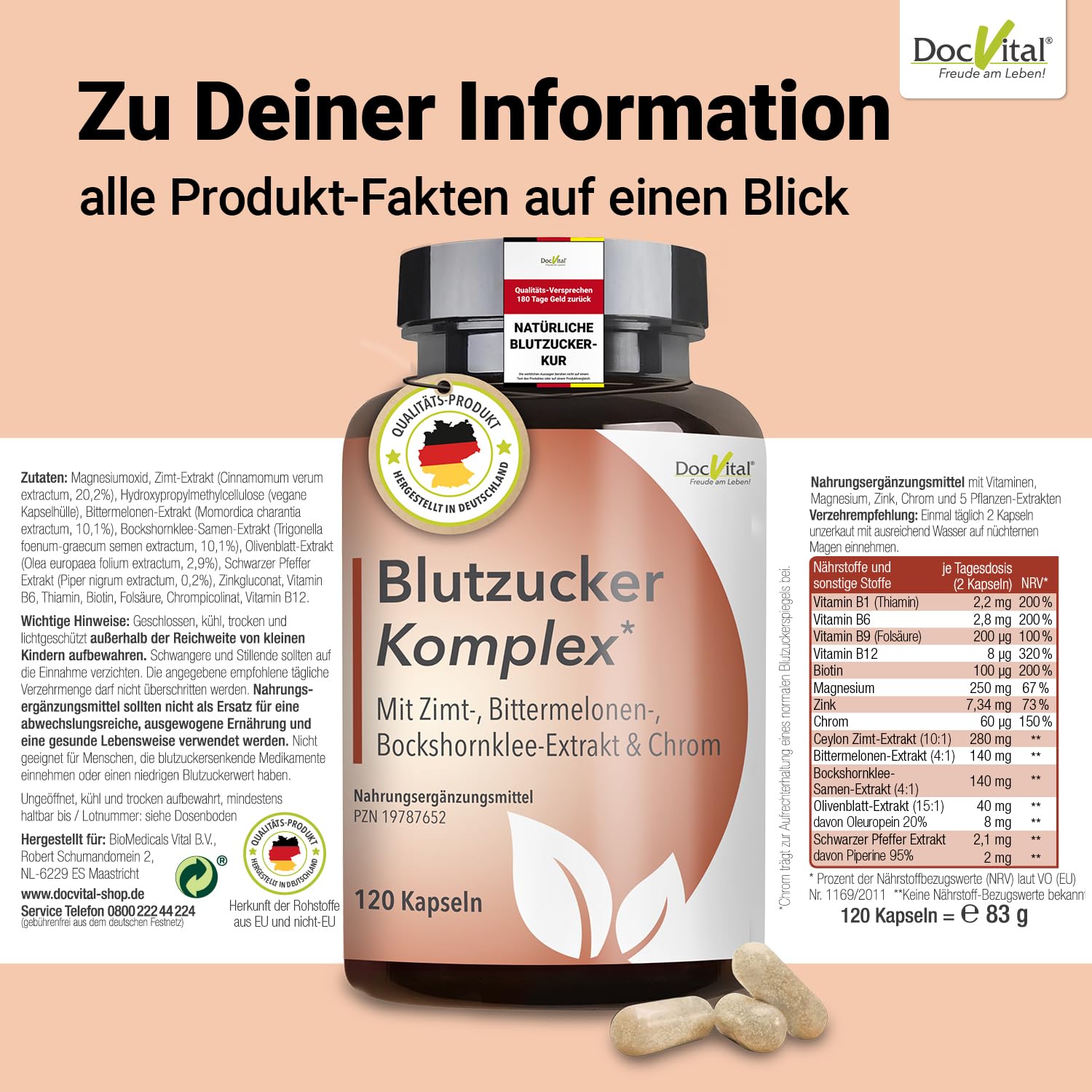 Kombi-Set Stoffwechsel & Blutzucker Balance, 2x 120 Kapseln