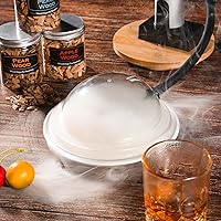 Vista 6 de Paquete de 6 astillas de madera natural para parrilla ahumadora y pistola de ahumar, roble, pacana, manzana, pera, cereza y melocotón