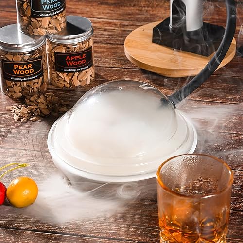 Miniatura 6 de Paquete de 6 astillas de madera natural para parrilla ahumadora y pistola de ahumar, roble, nuez, manzana, pera, cereza y melocotón, aproximadamente