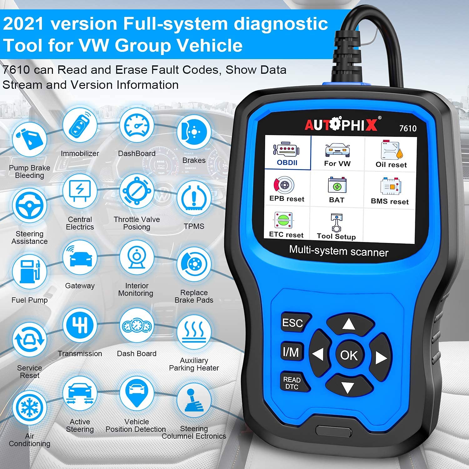 Buy AUTOPHIX 7610 Elite Full Systems Diagnostic Scan Tool for VW Audi