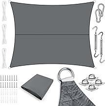LOVE STORY Toldo Vela de Sombra Rectangular 3x4m Impermeable Oxford Vela, Incluye Kit Montaje para Toldos Exterior, Resistente al 95% Rayos UV para Terraza Balcon Patio Jardín, Antracita