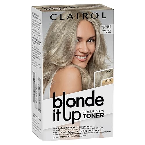 Miniatura 1 de Clairol Blonde It Up Crystal Glow Toners - Tinte semipermanente para el cabello, color esmeralda iridiscente, paquete de 1 unidad