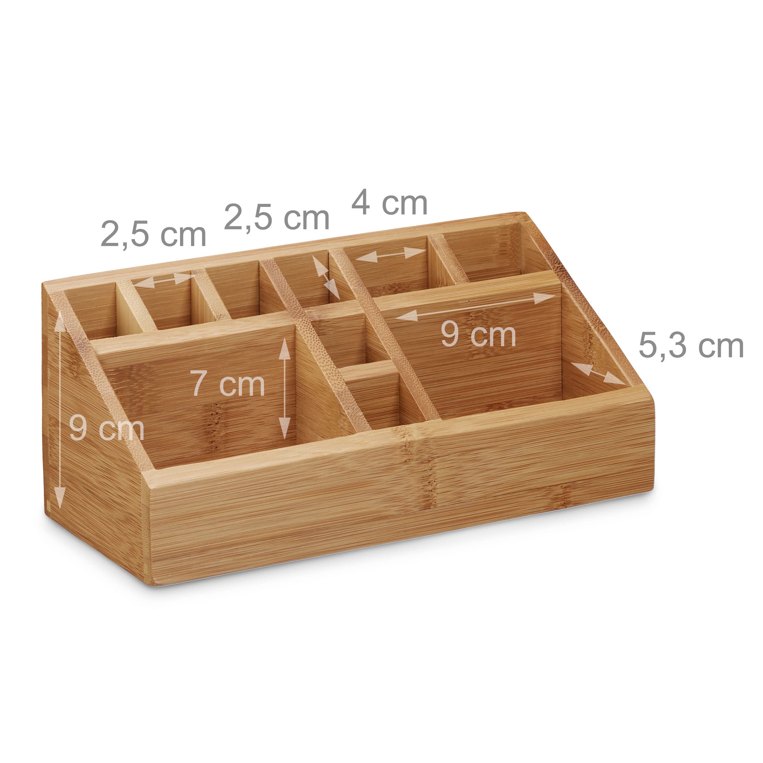 7tlg Schreibtisch Set XL aus Bambus, 4 Briefablagen f. A4, Organizer Stifteköcher, Dokumentenhalter, Ablagesystem, Natur