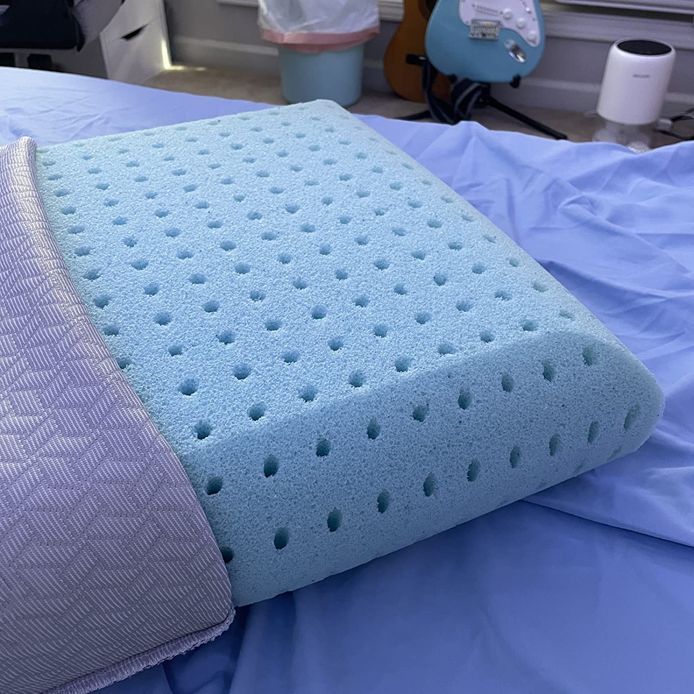 6/mo Finance Vaverto Gel Memory Foam Pillow Standard Size Ventilated, Premium Bed Pillows